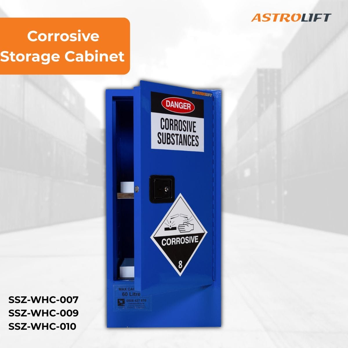 Buy Corrosive Storage Cabinet  in Safety and Protection available at Astrolift NZ